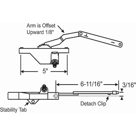 Strybuc Dyad Casement Operator White 36-277-3